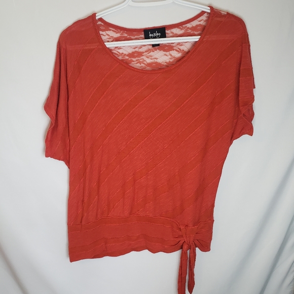 By & by light knit with side tie and lace back - Picture 1 of 5